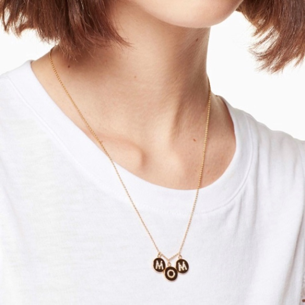 kate spade mom knows best pave mom charm necklace - Picture 3 of 5